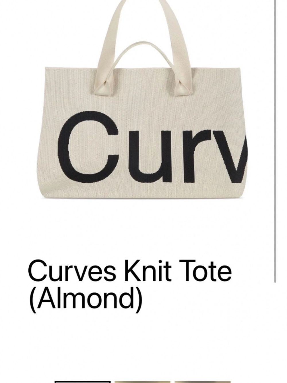 Curves by Sean Brown Almond Tote